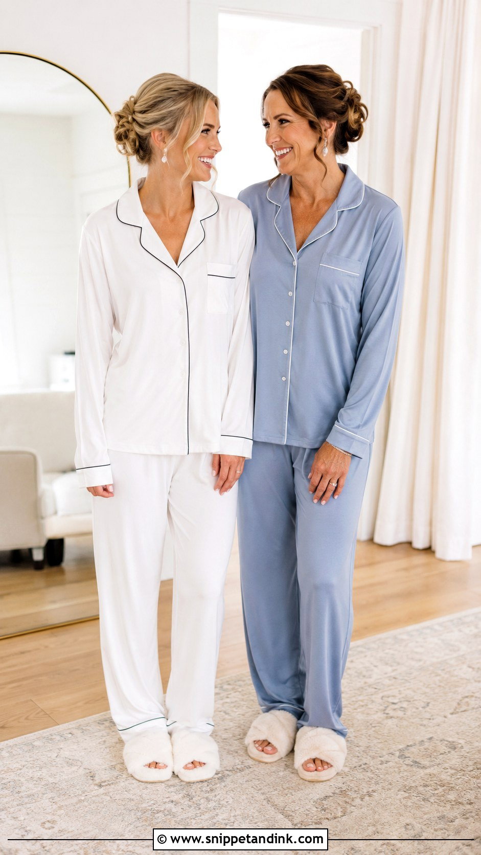 Bride and Mom Getting Ready Pajamas - Snippet and Ink - 20 Bride and Mom Ideas