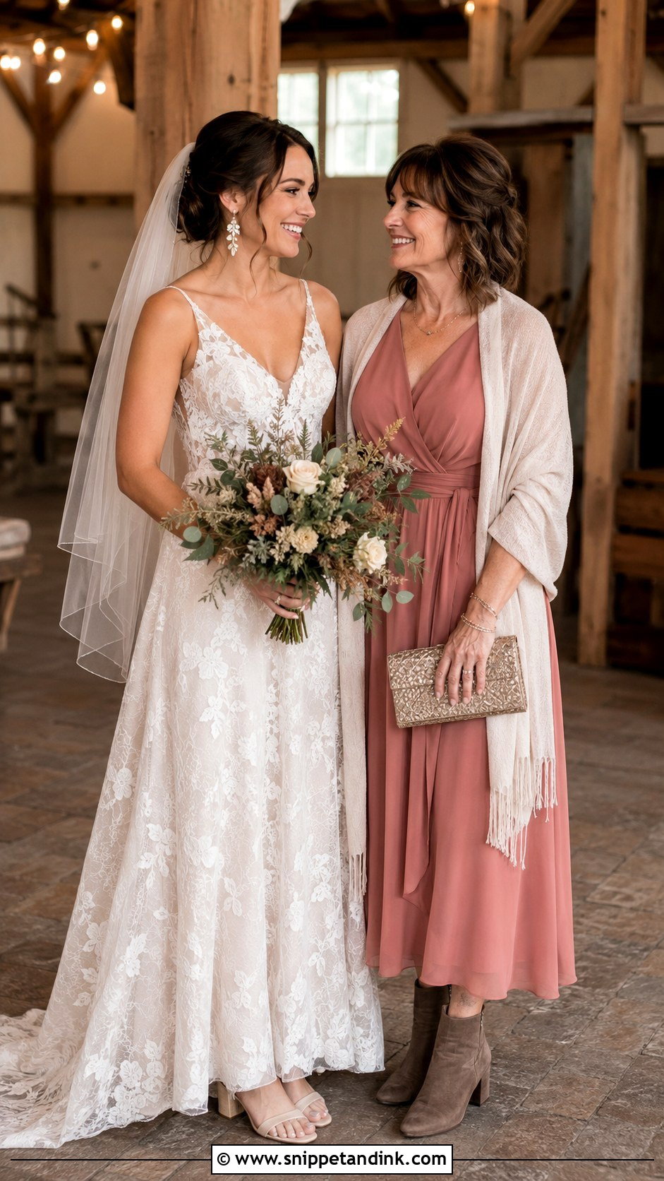 Bride and Mom Rustic Wedding Outfits - Snippet and Ink - 20 Bride and Mom Ideas