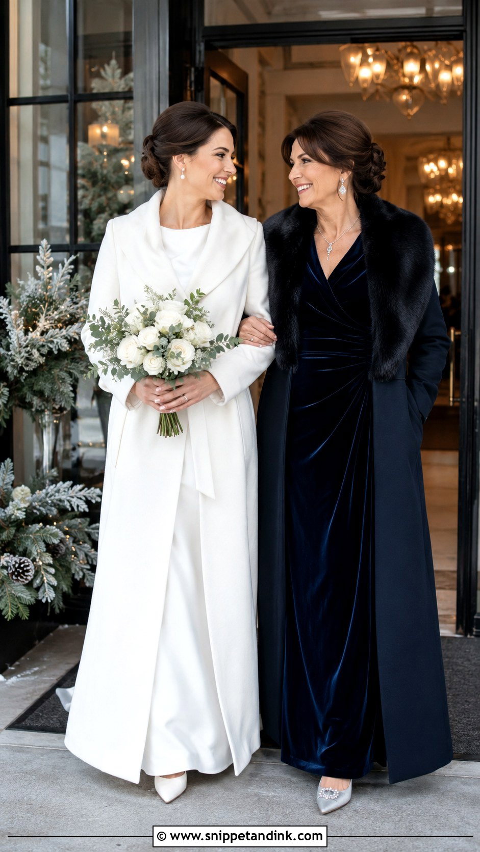 Bride and Mom Winter Wedding Outfits - Snippet and Ink - 20 Bride and Mom Ideas