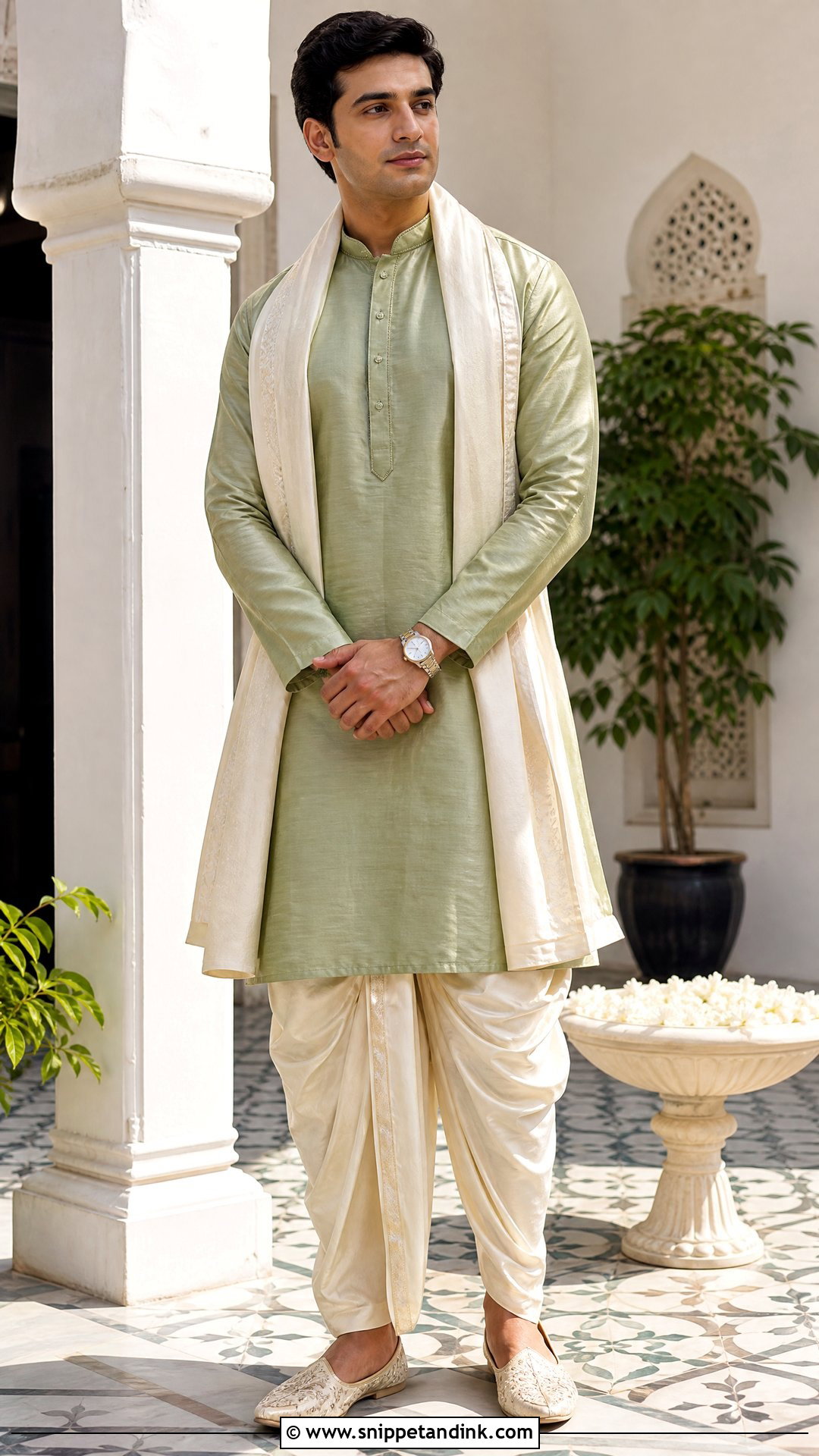 Brides Brother Dhoti Kurta Outfit - Snippet and Ink - 20 Wedding Outfit for Bride's Brother Ideas