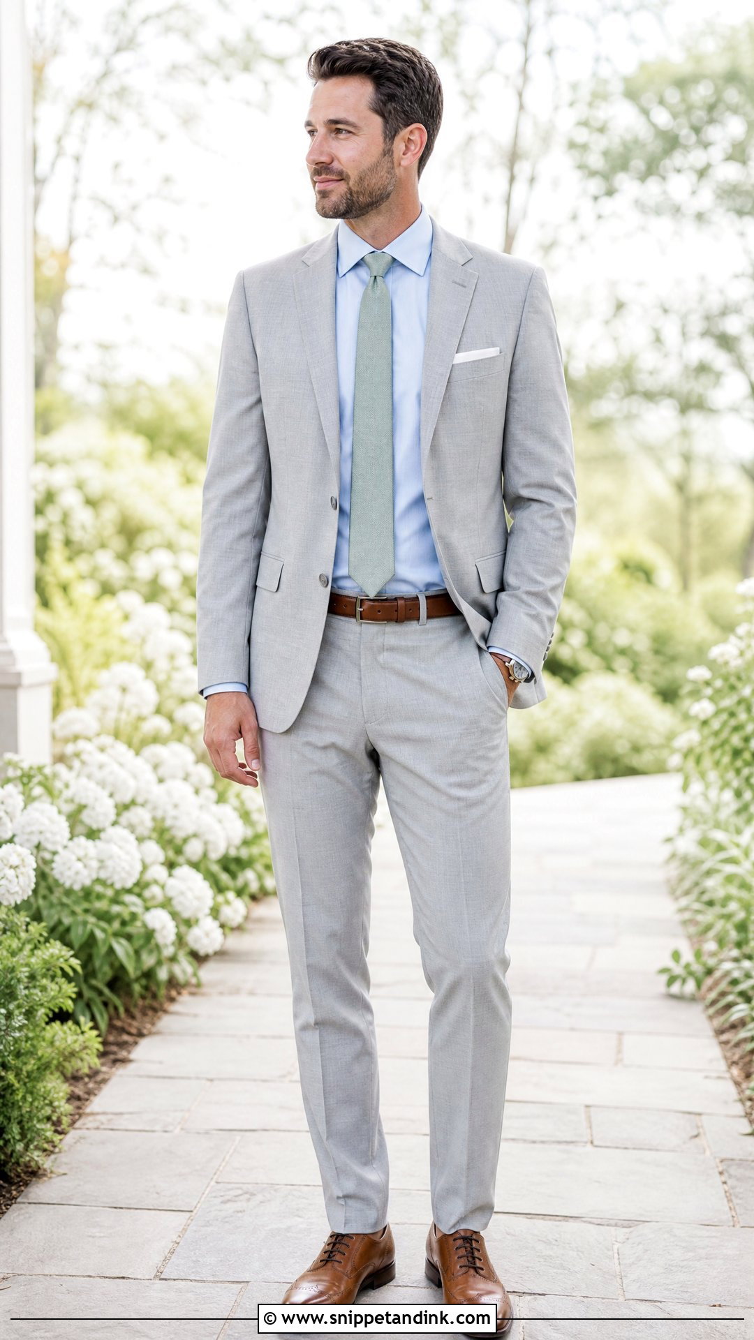 Brides Brother Light Gray Suit Outfit - Snippet and Ink - 20 Wedding Outfit for Bride's Brother Ideas
