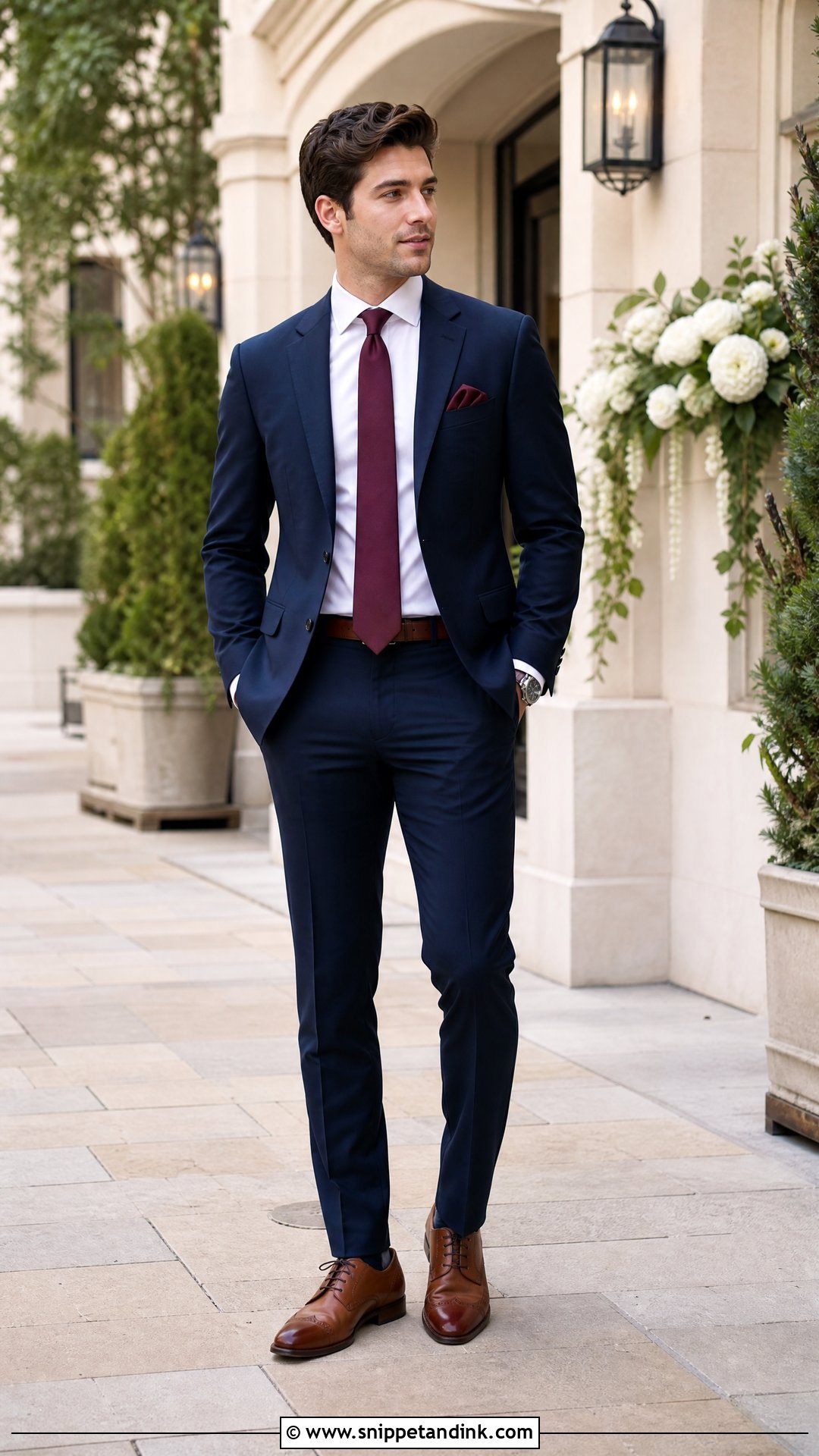 Brides Brother Navy Suit Outfit - Snippet and Ink - 20 Wedding Outfit for Bride's Brother Ideas