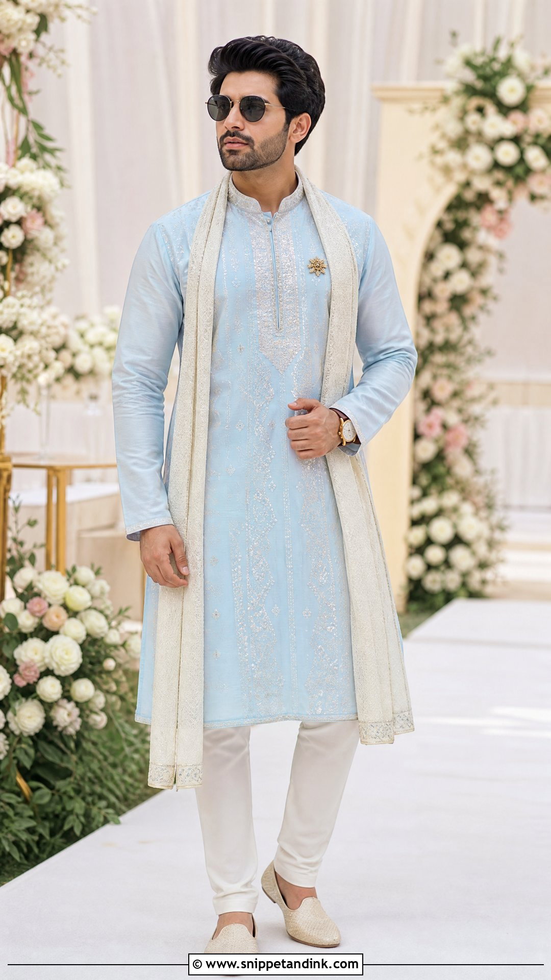 Brides Brother Pastel Kurta Pajama Outfit - Snippet and Ink - 20 Wedding Outfit for Bride's Brother Ideas