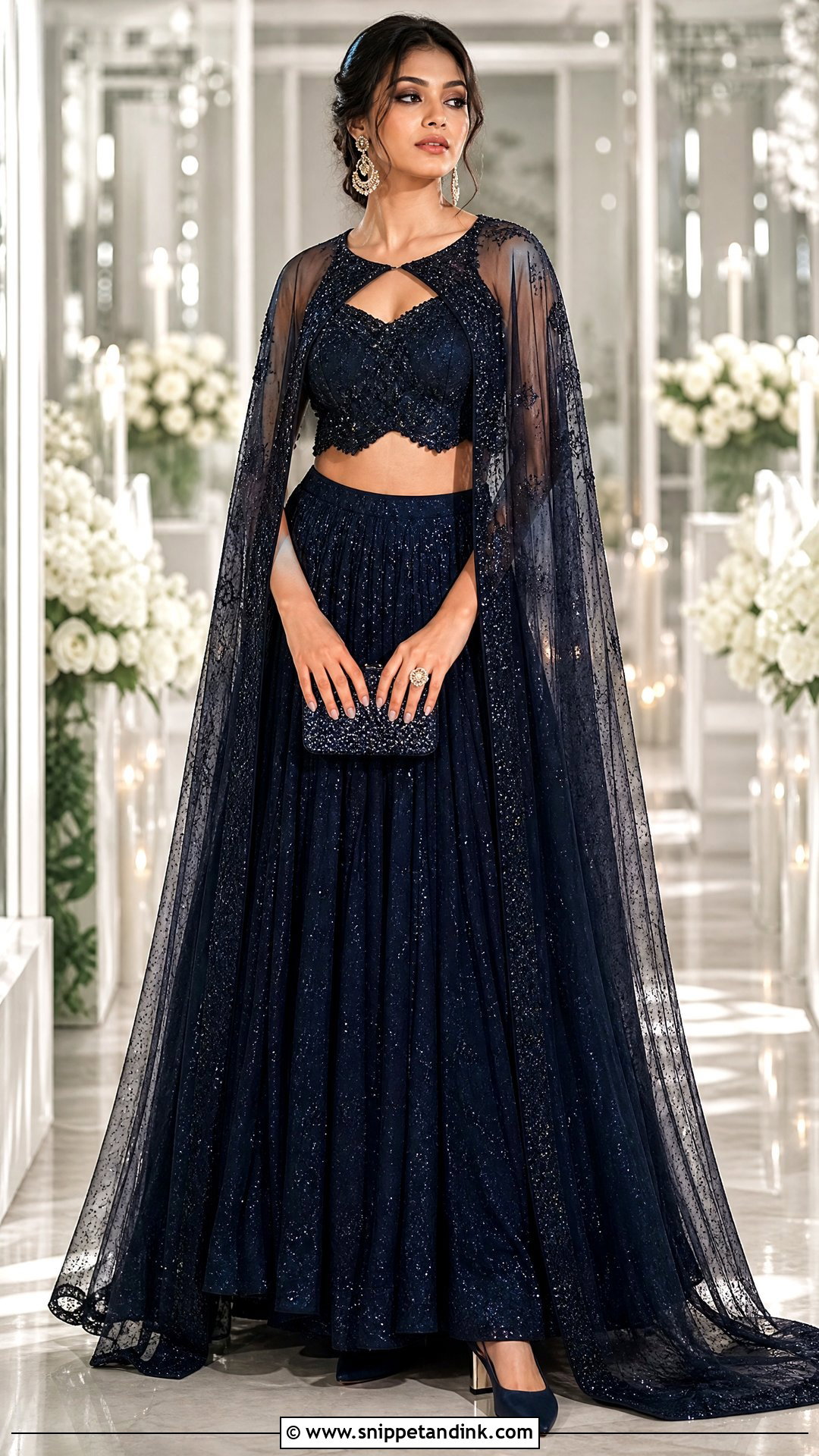 Brides Sister Cape Lehenga Outfit - Snippet and Ink - 20 Brides Sister Outfit Ideas