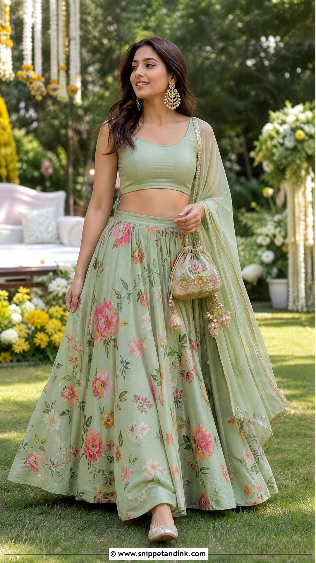 Brides Sister Floral Lehenga Outfit - Snippet and Ink - 20 Brides Sister Outfit Ideas