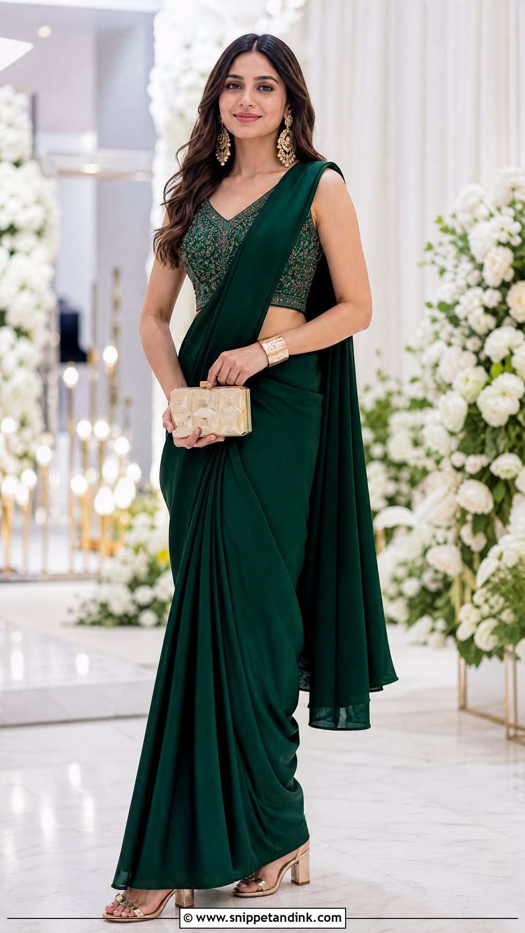 Brides Sister Pre Draped Saree Outfit - Snippet and Ink - 20 Brides Sister Outfit Ideas