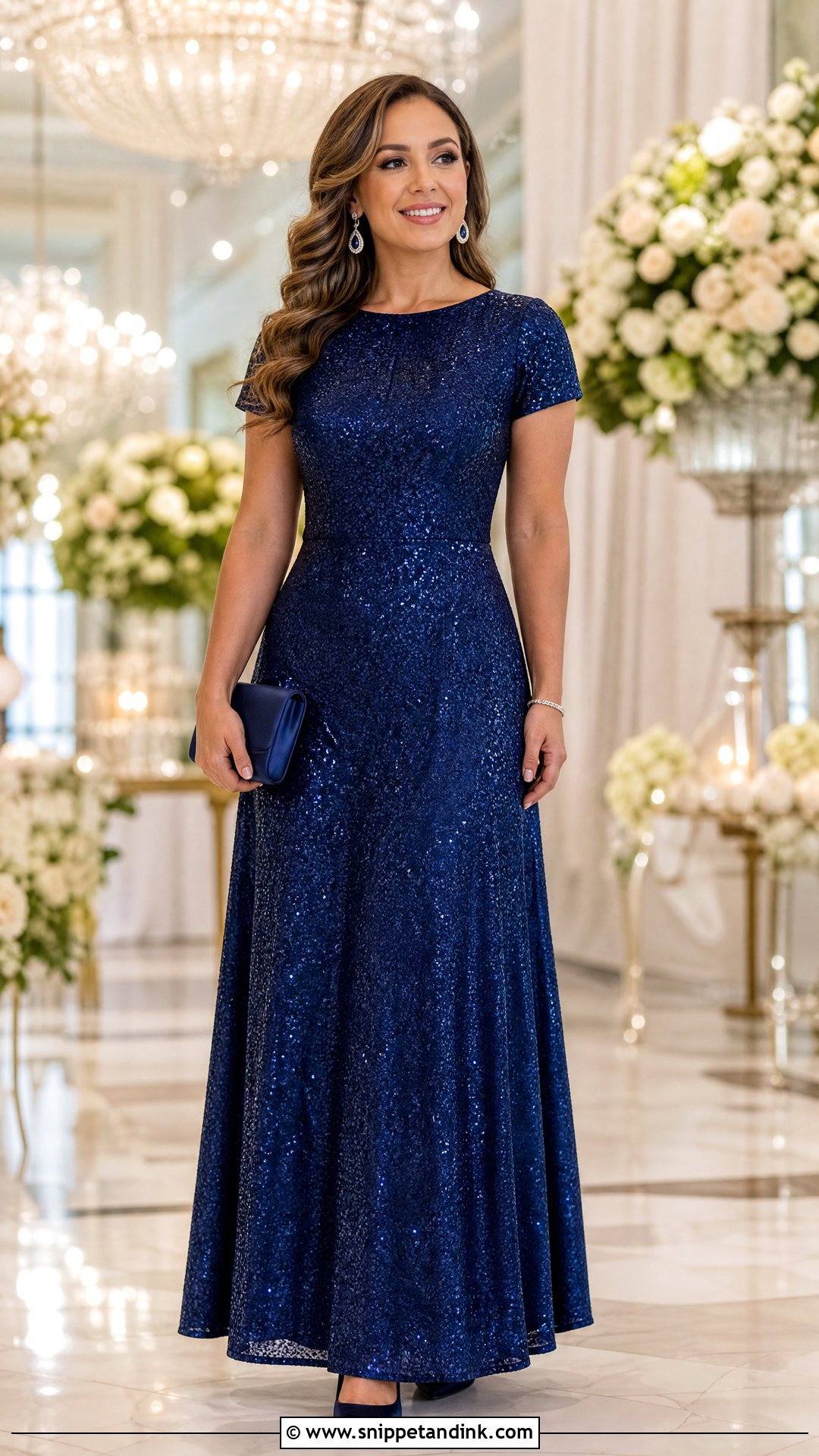Brides Sister Sequin Gown Outfit - Snippet and Ink - 20 Brides Sister Outfit Ideas