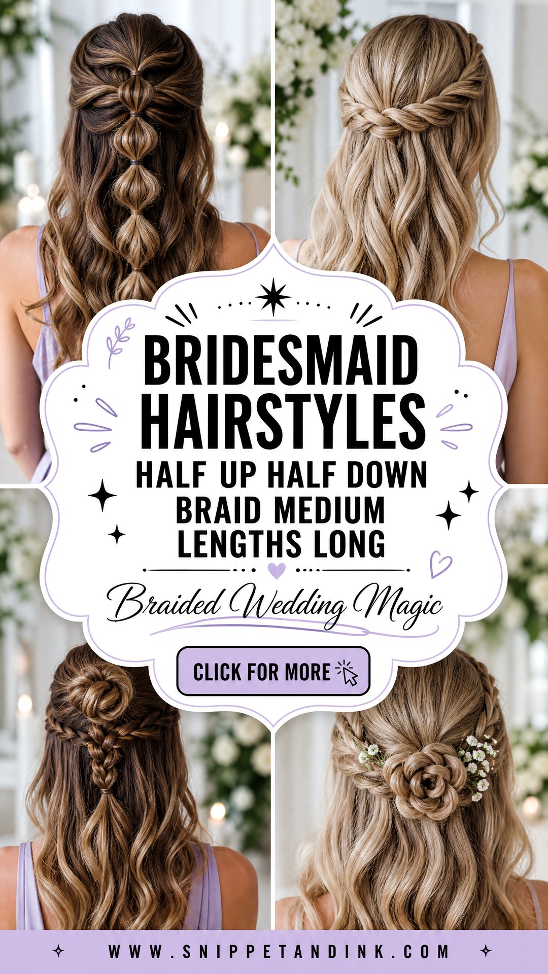 Bridesmaid Hairstyles Half Up Half Down Braid Medium Lengths Long - Bridesmaid Hairstyles Half Up Half Down Braid Medium Lengths Long