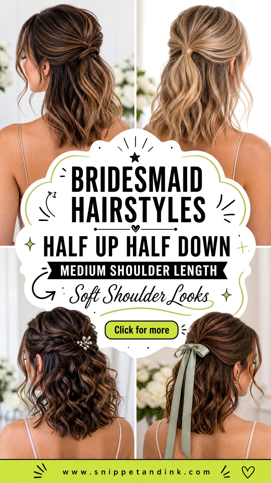 Bridesmaid Hairstyles Half Up Half Down Medium Shoulder Length - Bridesmaid Hairstyles Half Up Half Down Medium Shoulder Length