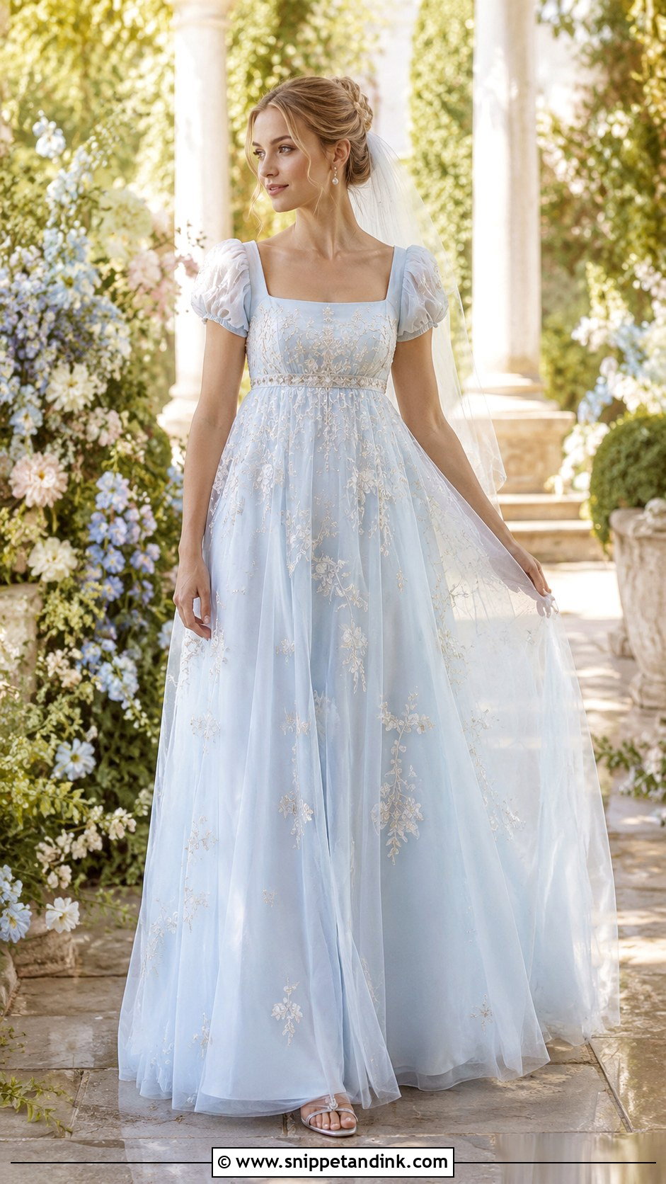 Bridgerton Blue Wedding Dress - Snippet and Ink - 30 Bridgerton Wedding Dress Ideas
