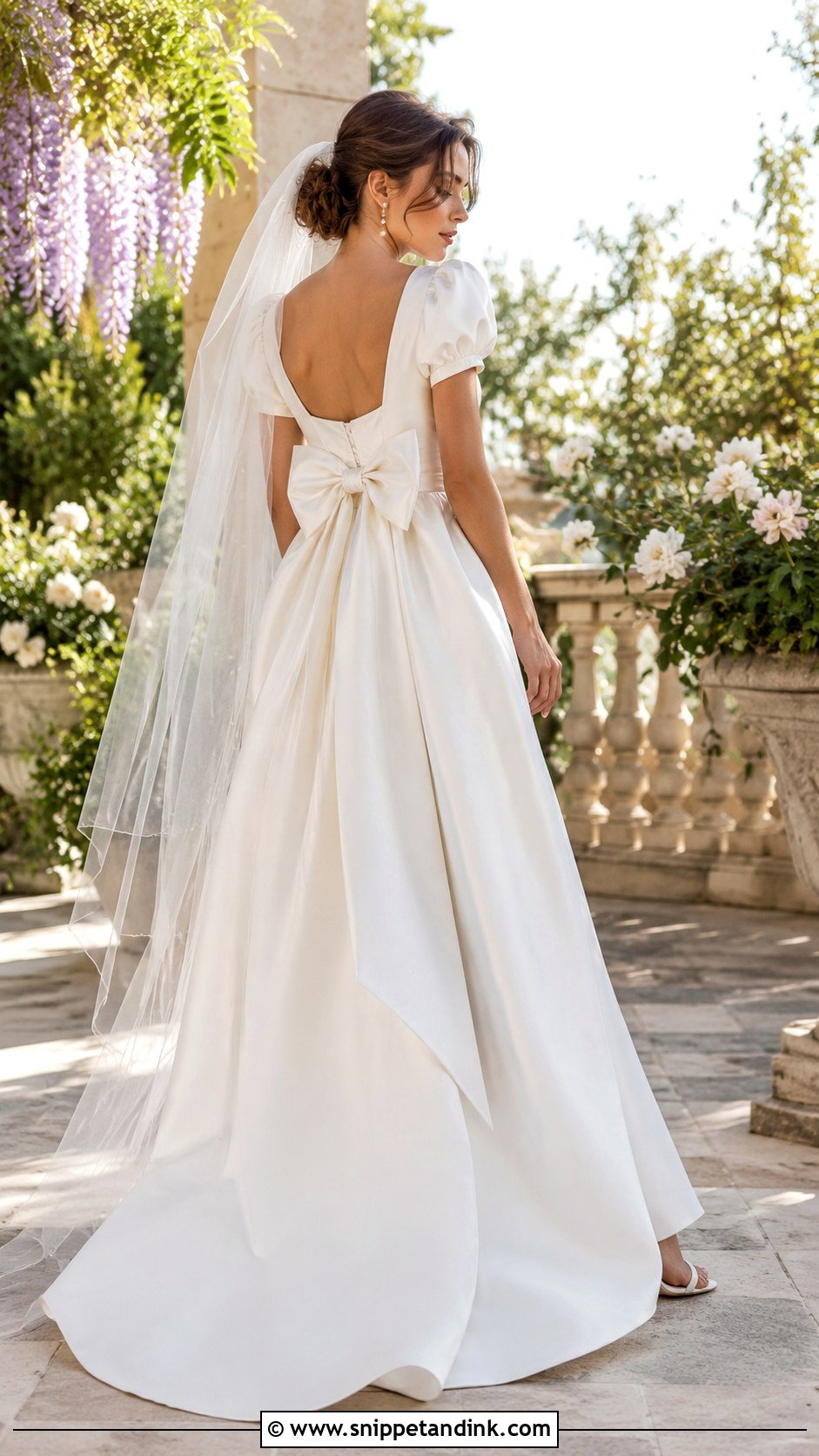 Bridgerton Bow Back Wedding Dress - Snippet and Ink - 30 Bridgerton Wedding Dress Ideas