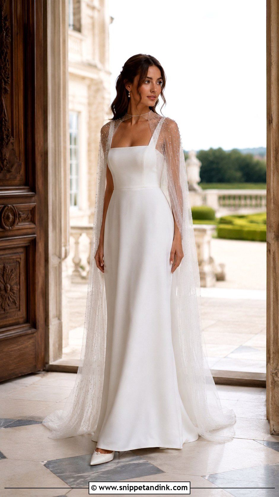 Bridgerton Cape Wedding Dress - Snippet and Ink - 30 Bridgerton Wedding Dress Ideas