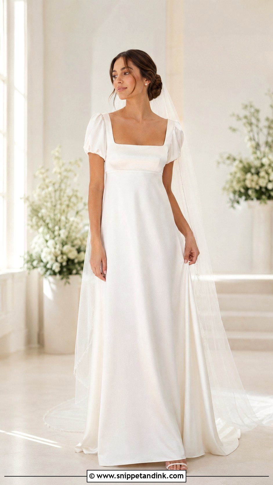 Bridgerton Minimal Wedding Dress - Snippet and Ink - 30 Bridgerton Wedding Dress Ideas