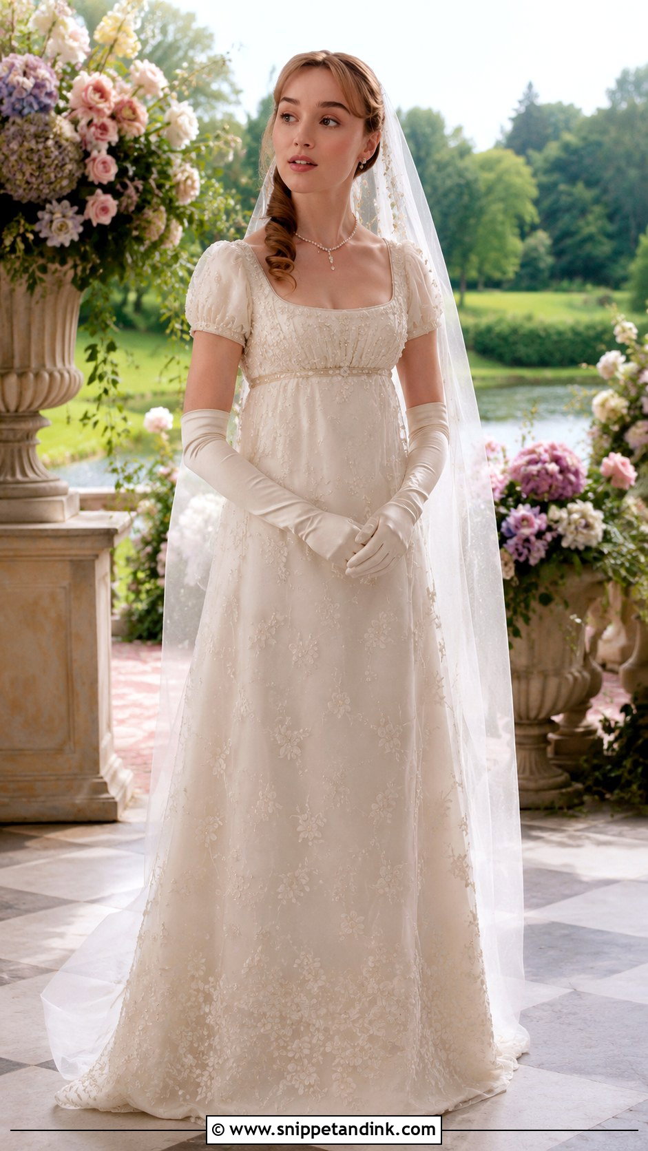 Bridgerton Regency Wedding Dress - Snippet and Ink - 25 Regency Wedding Dress Ideas
