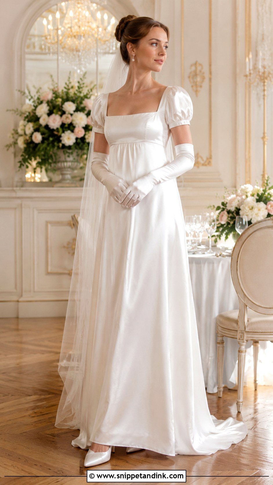 Bridgerton Satin Wedding Dress - Snippet and Ink - 30 Bridgerton Wedding Dress Ideas