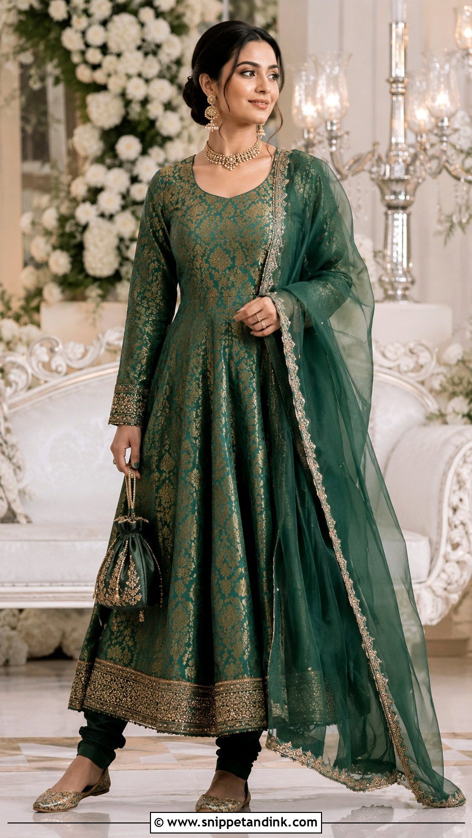 Brocade Anarkali for Indian Wedding - Snippet and Ink - 20 Indian Wedding Dress for Women Ideas