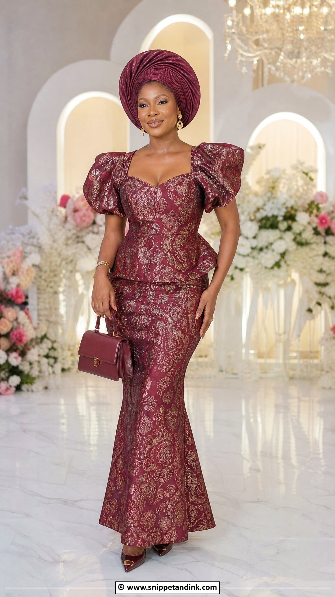 Brocade Asoebi Skirt And Blouse - Snippet and Ink - 35 Brocade Asoebi Styles