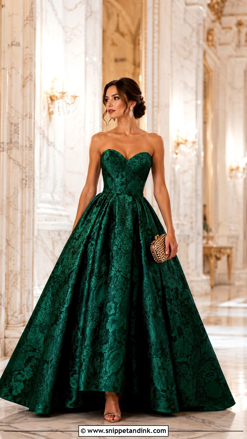 Brocade Ball Gown Dress For Wedding - Snippet and Ink - 30 Brocade Dress Styles for Wedding