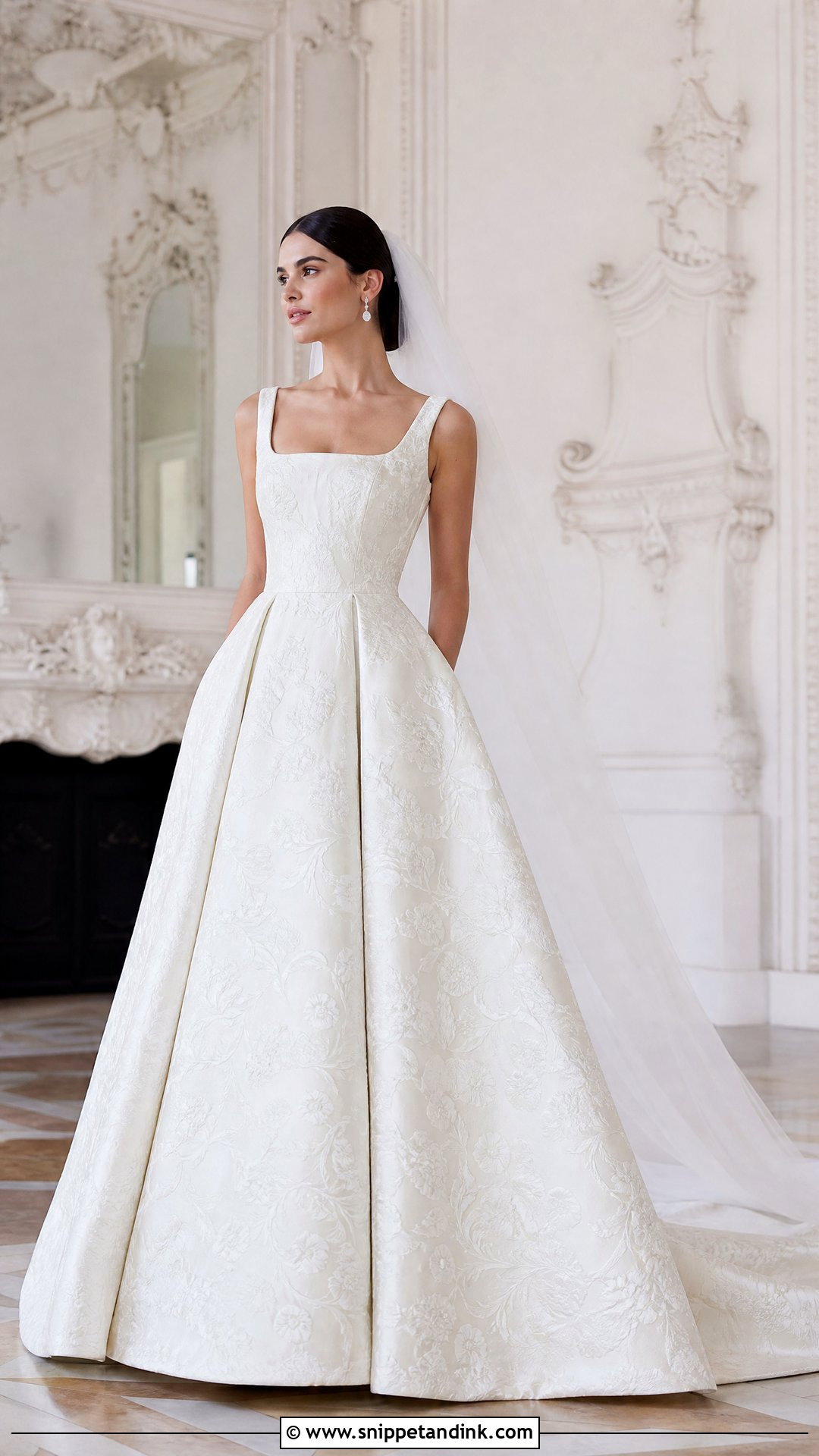 Brocade Ball Gown Wedding Dress - Snippet and Ink - 25 Old Fashioned Wedding Dress Ideas