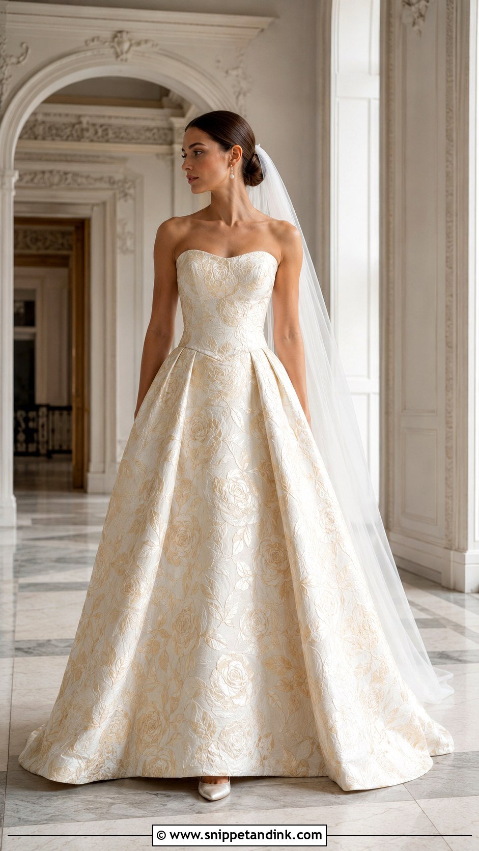 Brocade Belle Wedding Dress - Snippet and Ink - 20 Beauty and the Beast Wedding Dress Ideas
