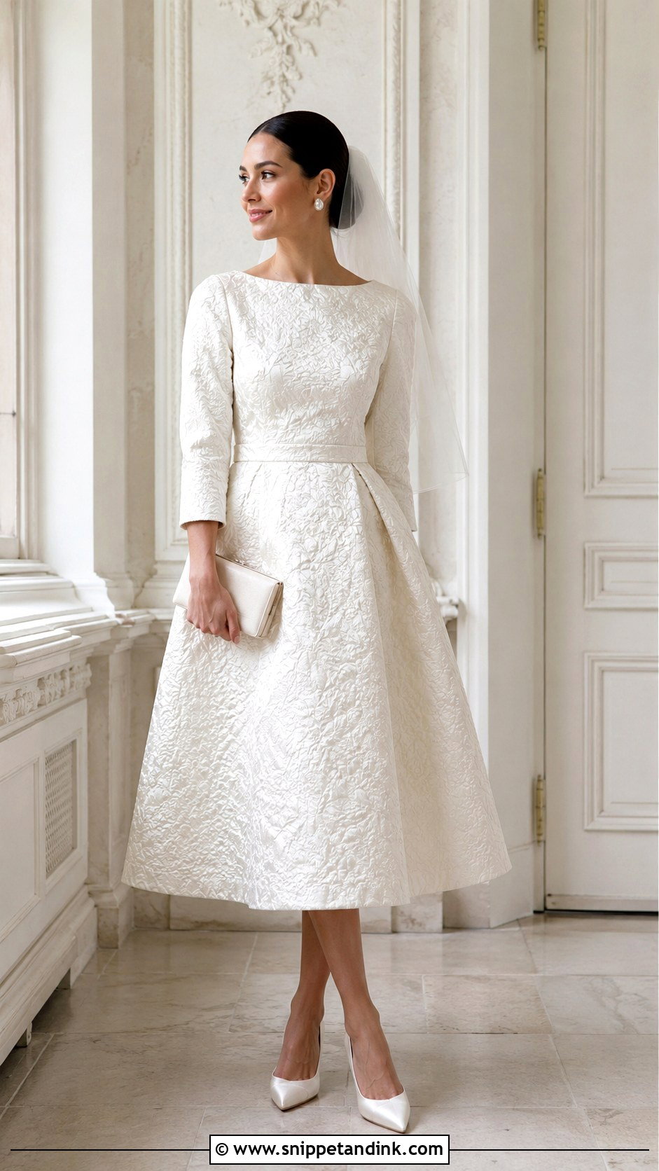 Brocade Bridal Dress Wedding Outfit - Snippet and Ink - 20 Unique Wedding Outfits