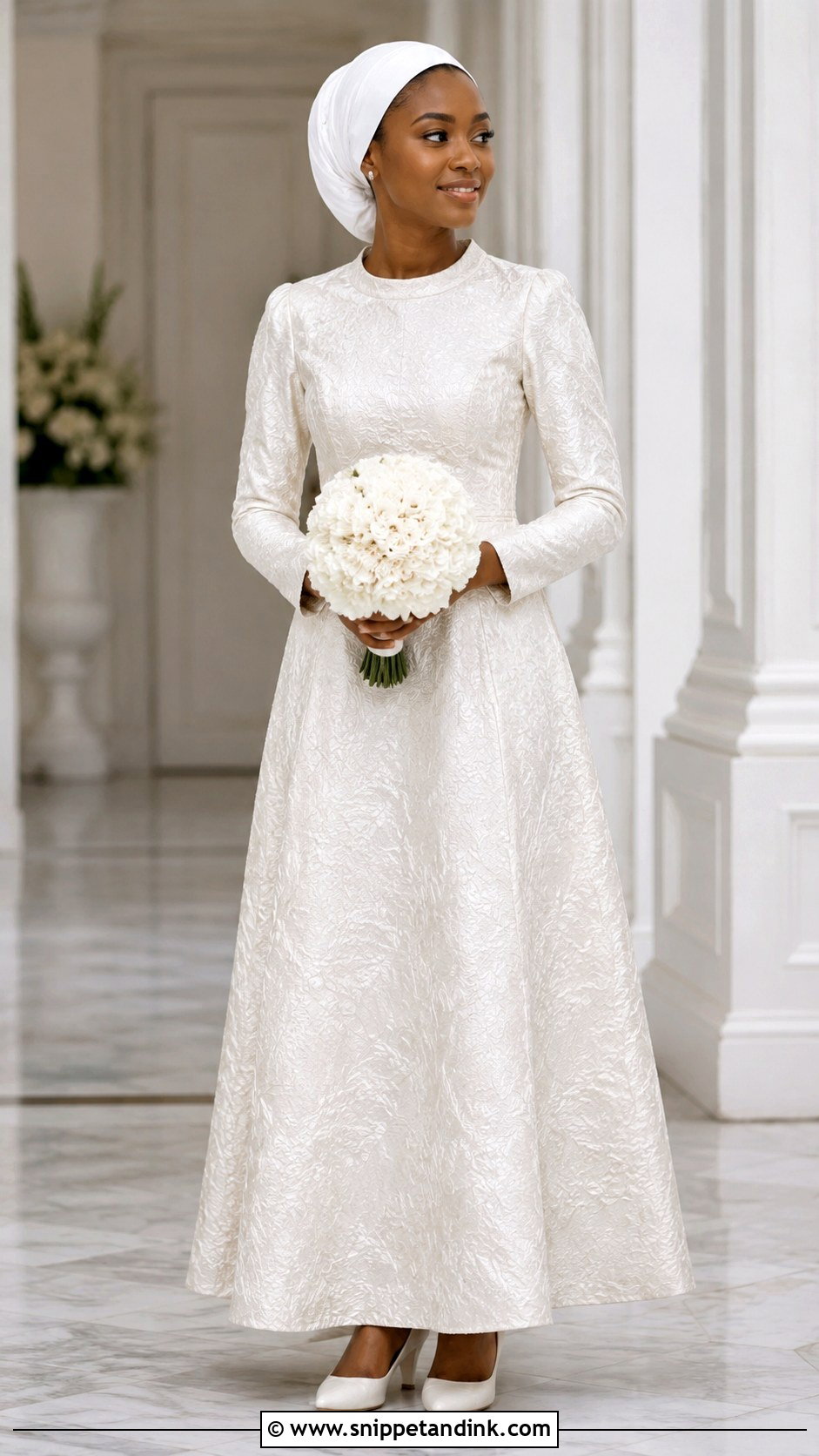 Brocade Deeper Life Wedding Gown - Snippet and Ink - 20 Deeper Life Wedding Gowns
