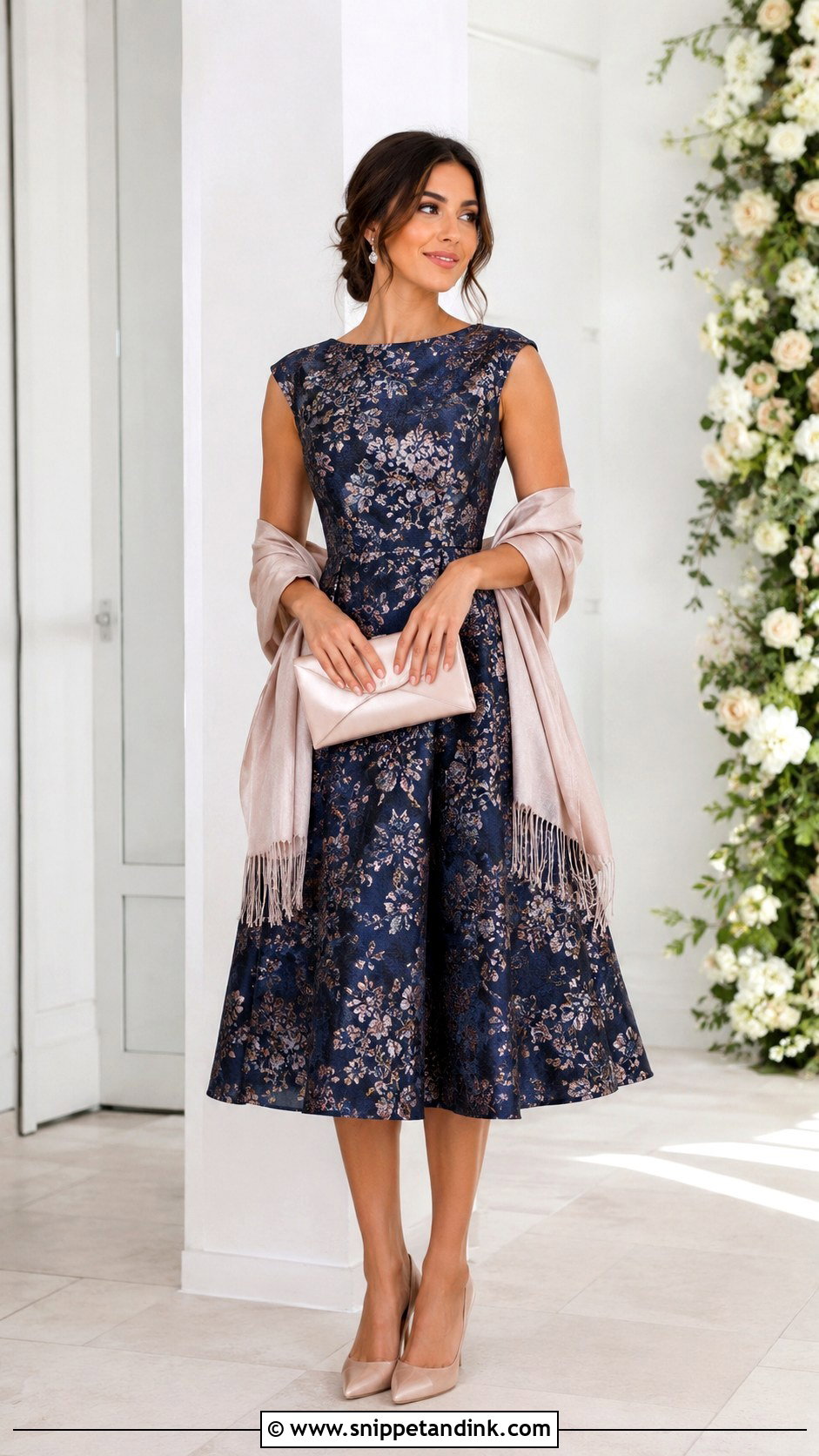 Brocade Dress With Heels For Wedding - Snippet and Ink - 30 Brocade Dress Styles for Wedding