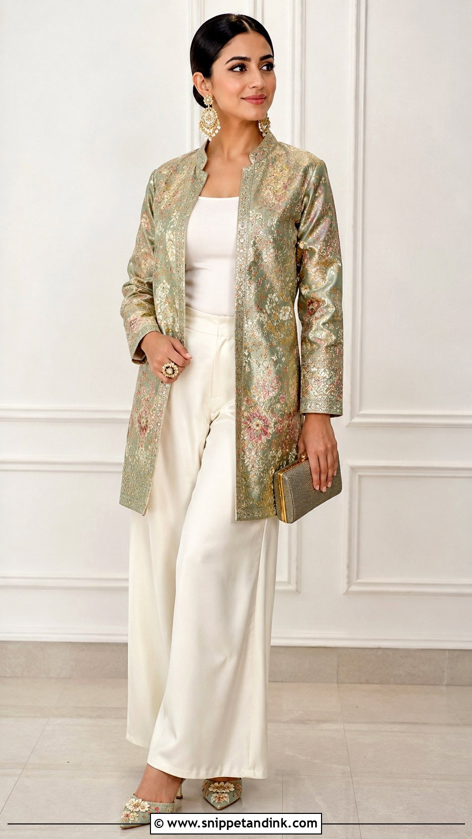 Brocade Jacket and Pants for Wedding Party - Snippet and Ink - 20 Indian Dress for Wedding Party Ideas