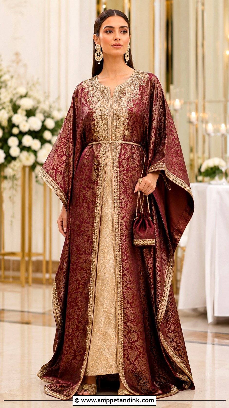 Brocade Kaftan Wedding Dress - Snippet and Ink - 20 African Dress Designs for Weddings