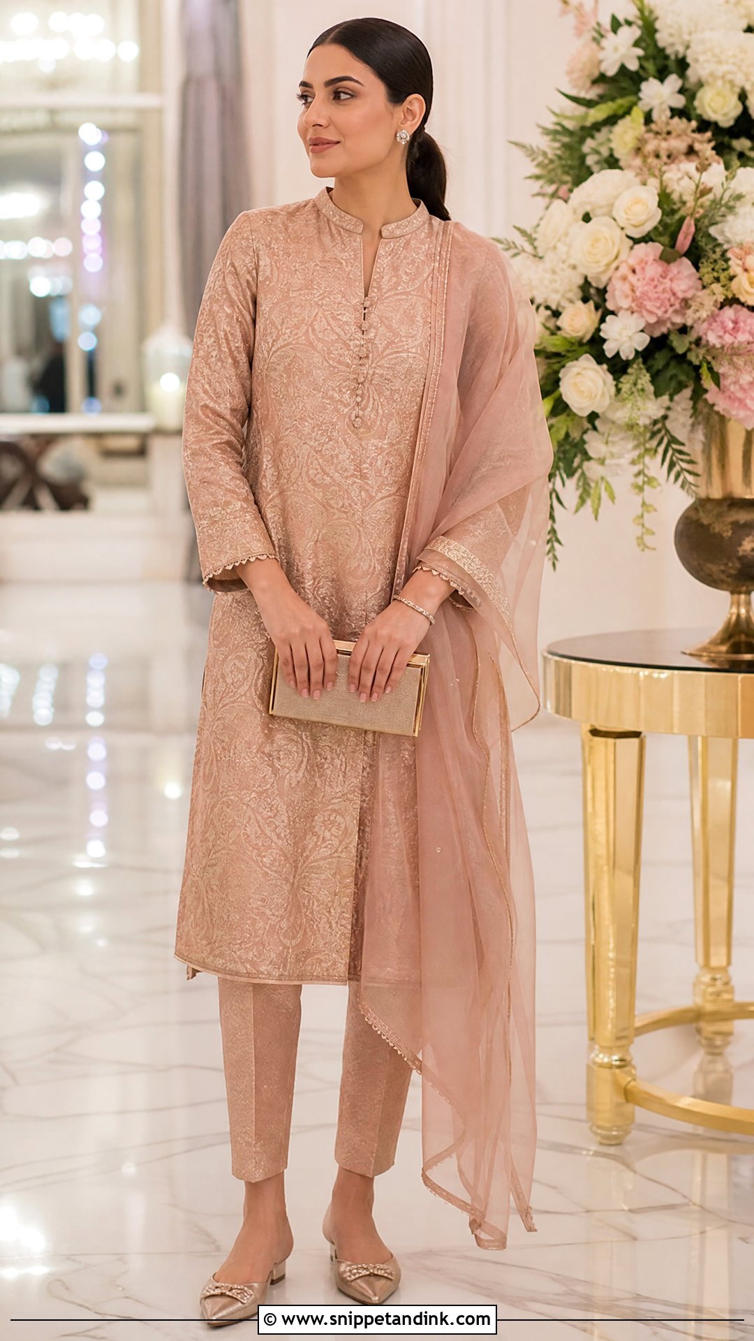 Brocade Kurta And Trousers Wedding Look - Snippet and Ink - 20 Simple Indian Wedding Look Ideas
