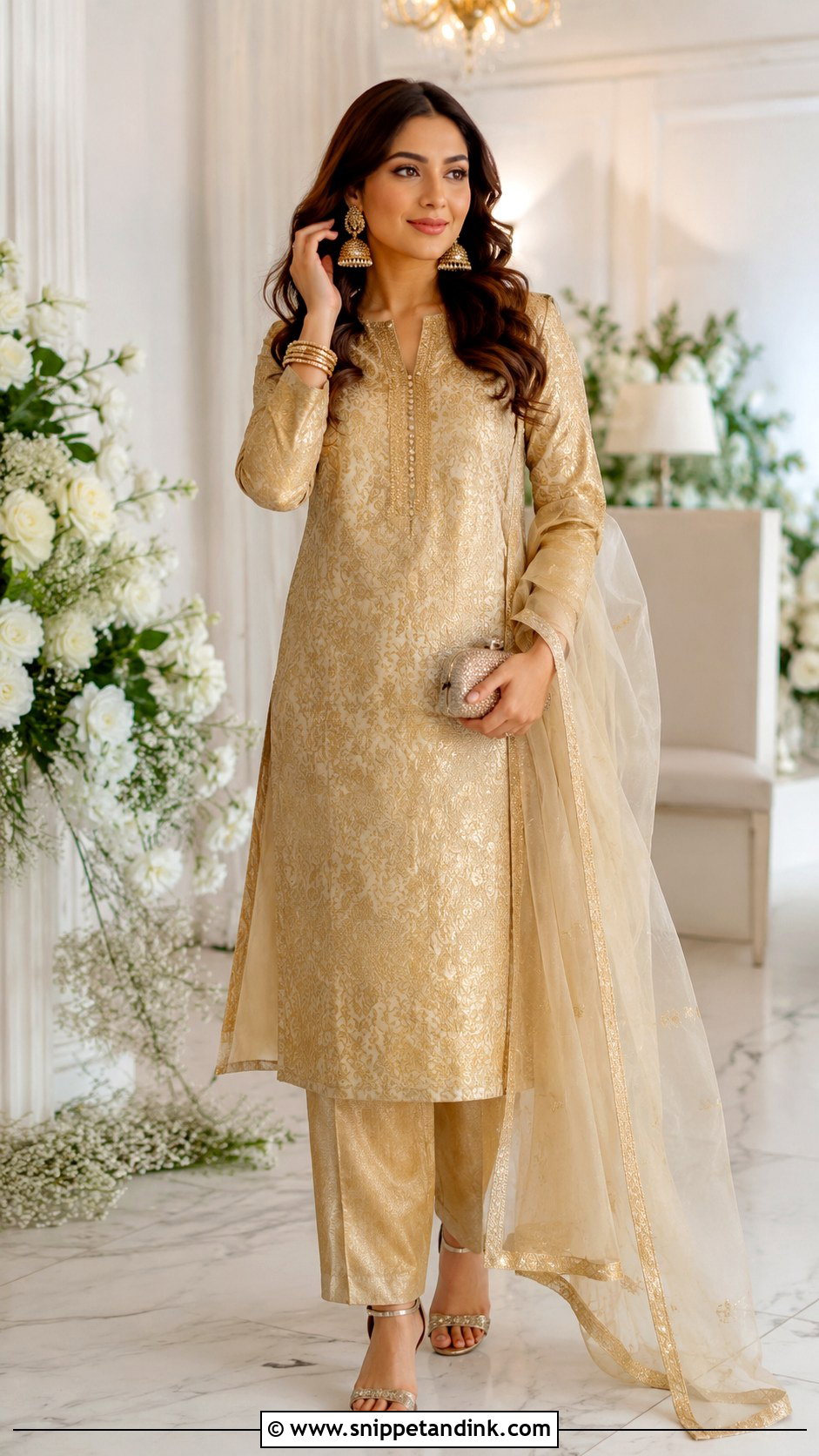 Brocade Kurta Set Ring Ceremony Outfit - Snippet and Ink - 30 Ring Ceremony Outfit Ideas
