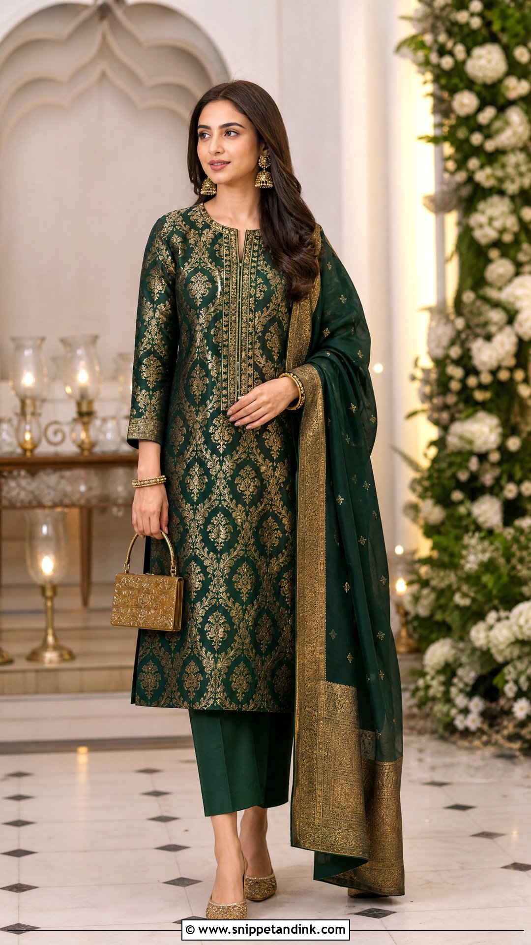 Brocade Kurta Wedding Outfit - Snippet and Ink - 20 Wedding Outfit for Sister Ideas