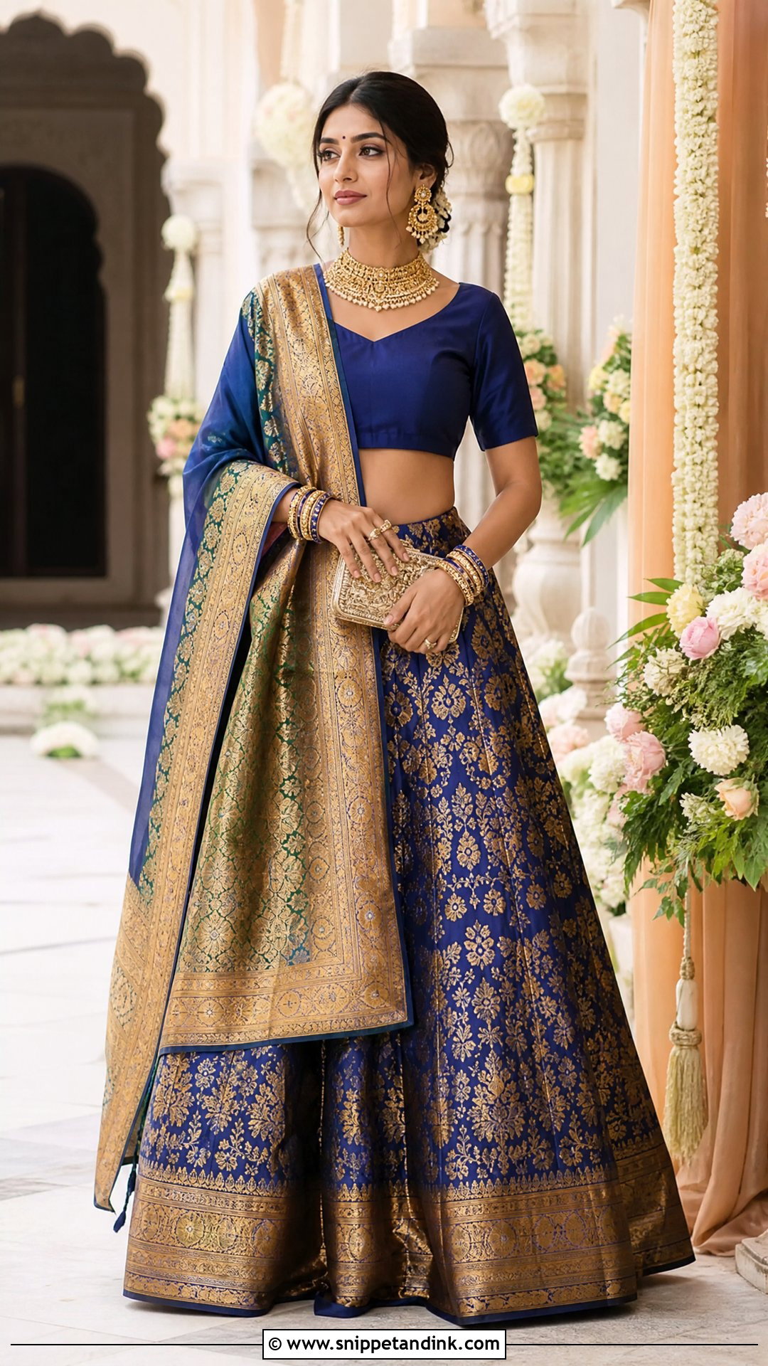 Brocade Lehenga For Indian Wedding - Snippet and Ink - 25 Indian Wedding Dresses for Girls