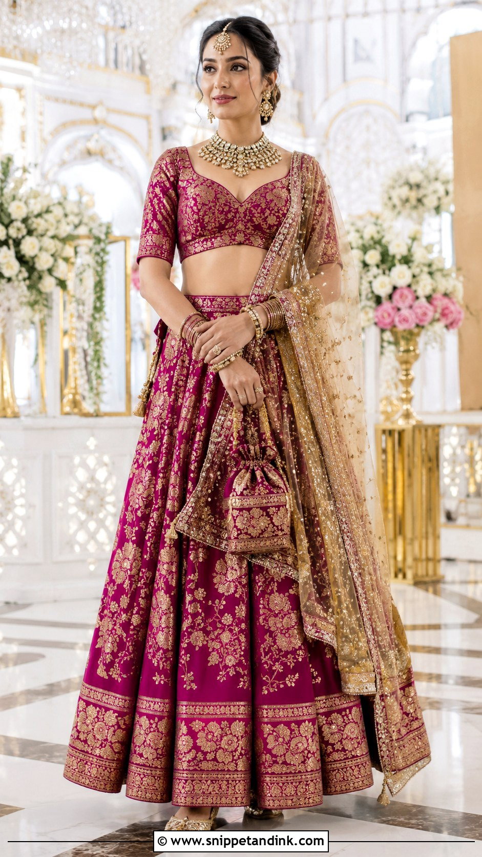 Brocade Lehenga For Wedding - Snippet and Ink - 25 Indian Outfit for Brothers Wedding Ideas