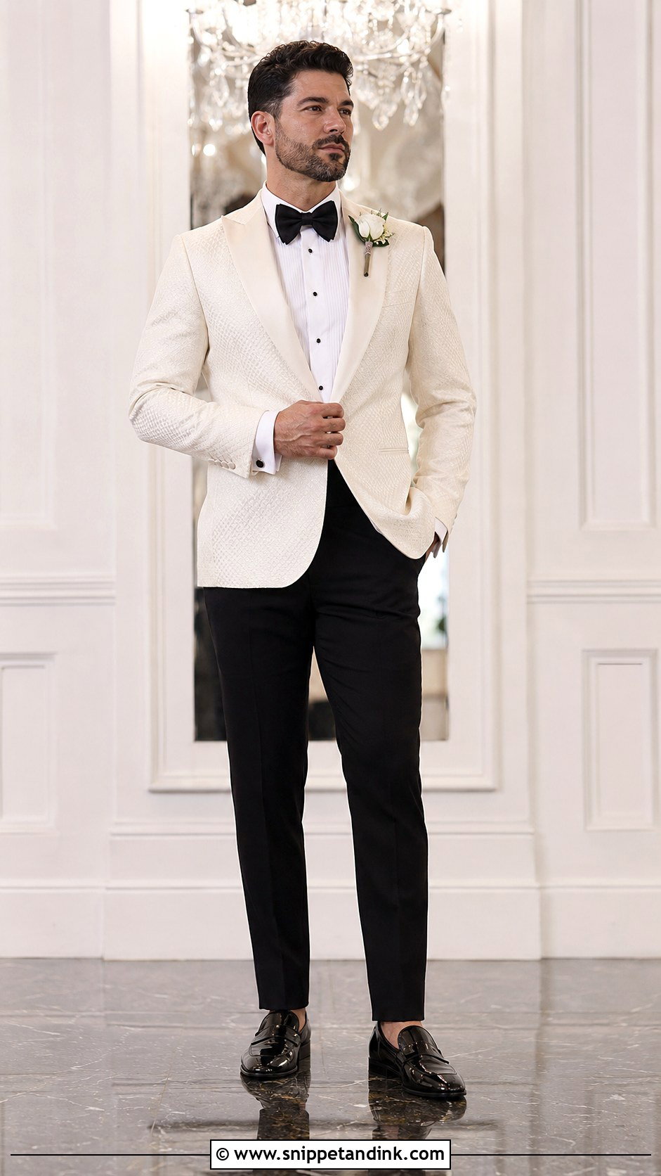 Brocade Masc Wedding Tuxedo - Snippet and Ink - 20 Masc Wedding Dress Ideas