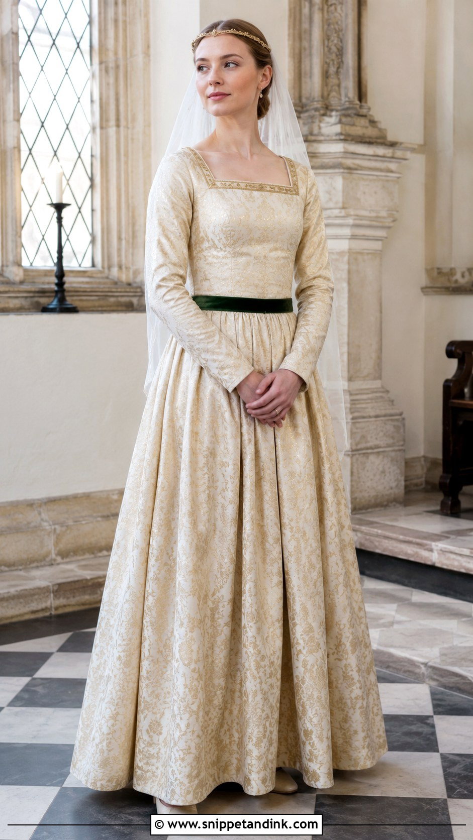 Brocade Medieval Wedding Dress - Snippet and Ink - 20 Medieval Wedding Dresses