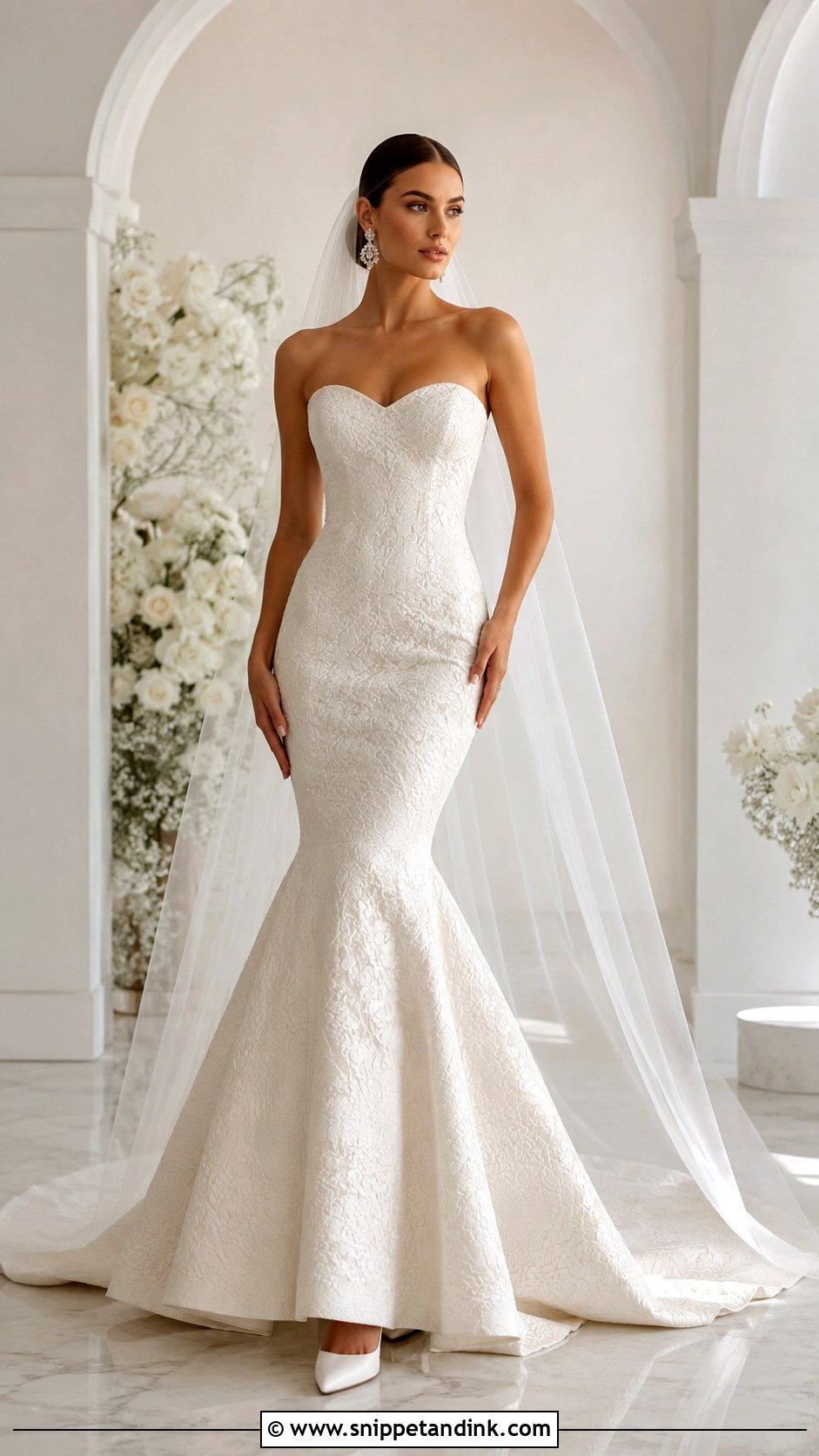 Brocade Mermaid Wedding Dress - Snippet and Ink - 25 Brocade Wedding Dress Ideas