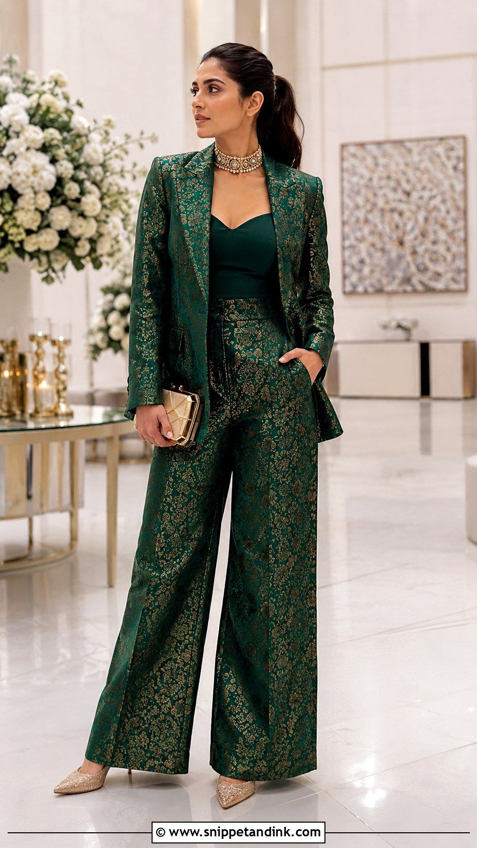 Brocade Pantsuit for Indian Wedding - Snippet and Ink - 20 Indian Wedding Dress for Sisters Wedding Ideas