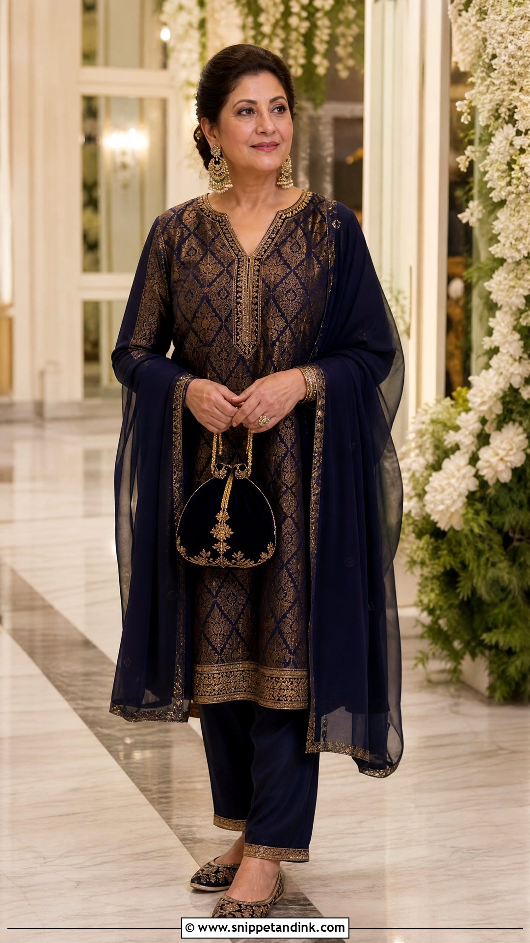 Brocade Punjabi Suit With Straight Pants - Snippet and Ink - 20 Punjabi Wedding Suit Party Wear Ideas