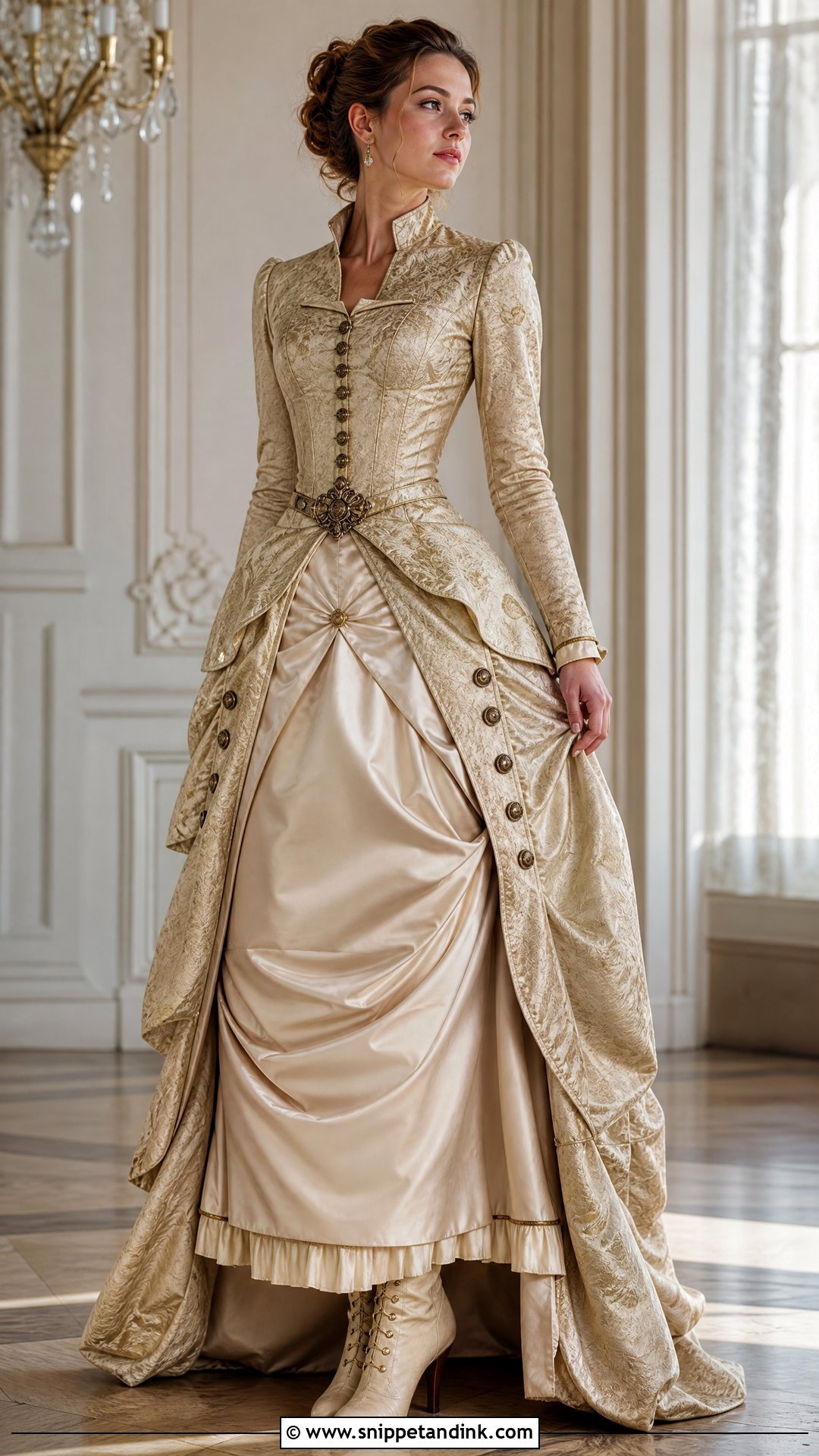 Brocade Steampunk Wedding Dress - Snippet and Ink - 25 Steampunk Wedding Dress Ideas