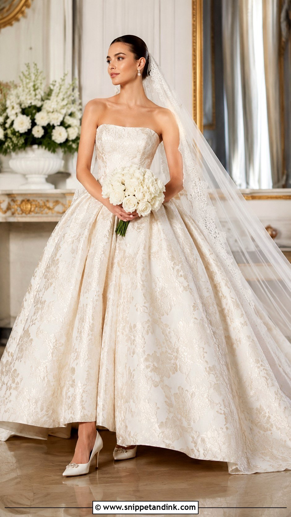 Brocade Wedding Dress Ball Gown - Snippet and Ink - 25 Brocade Wedding Dress Ideas