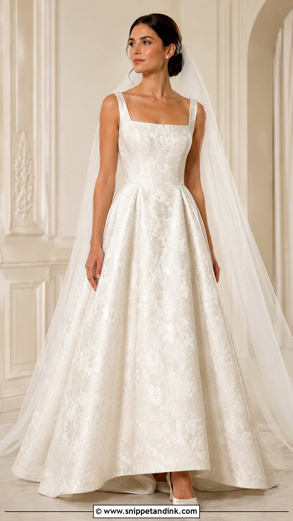 Brocade Wedding Dress - Snippet and Ink - 25 Modern Vintage Wedding Dress Ideas