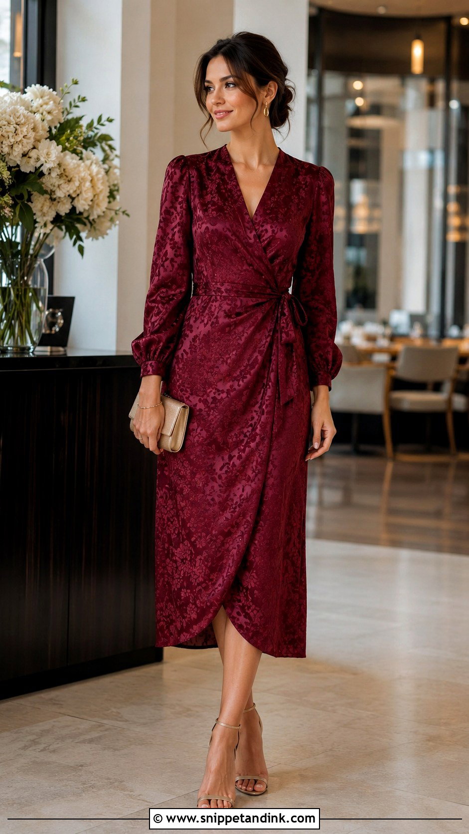 Brocade Wrap Dress For Wedding - Snippet and Ink - 30 Brocade Dress Styles for Wedding