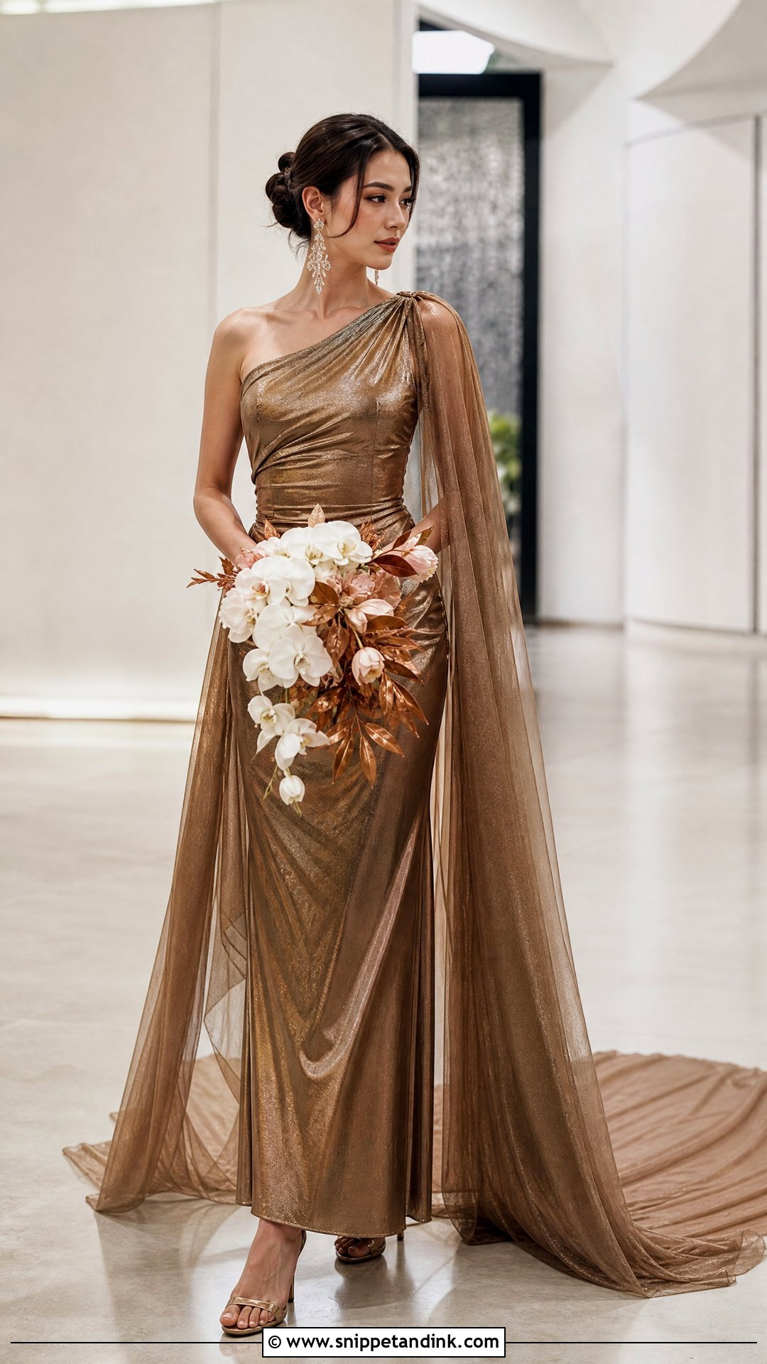 Bronze Wedding Dress - Snippet and Ink - 20 Wedding Dresses Not White Colour