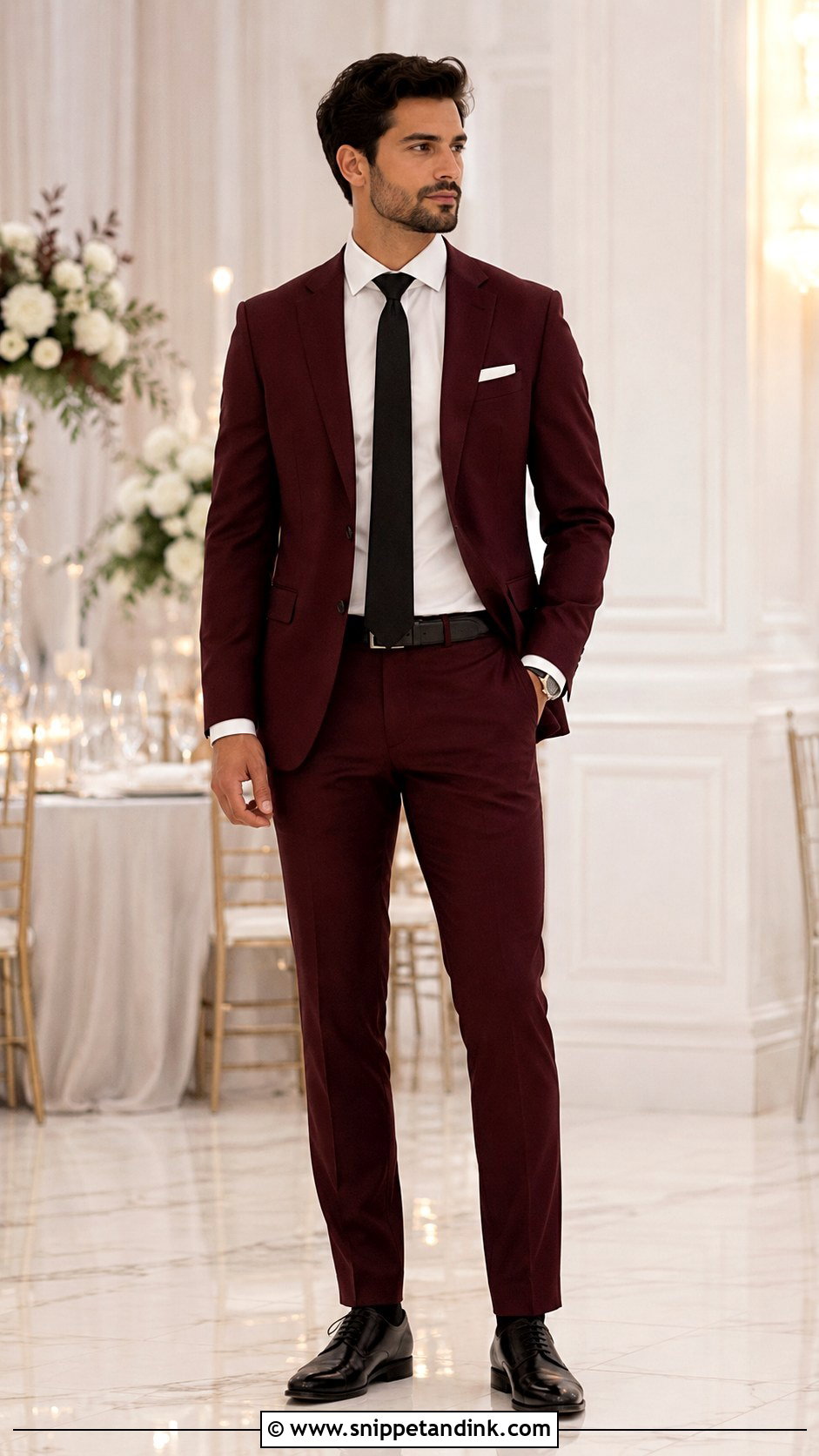 Brother of the Bride Burgundy Suit Outfit - Snippet and Ink - 20 Brother of Bride Outfit Ideas