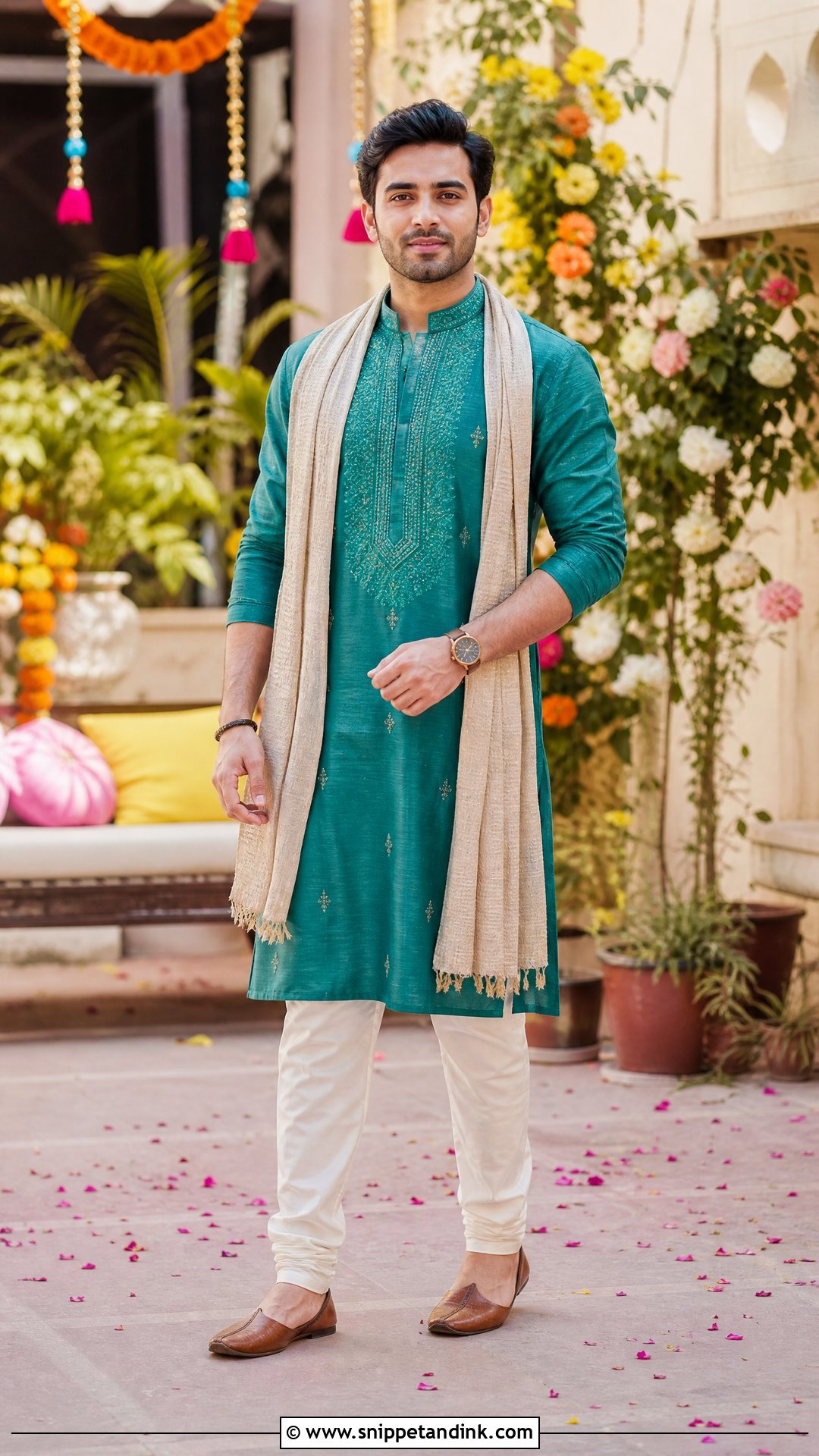 Brother of the Bride Embroidered Kurta Pajama Outfit - Snippet and Ink - 20 Brother of Bride Outfit Ideas