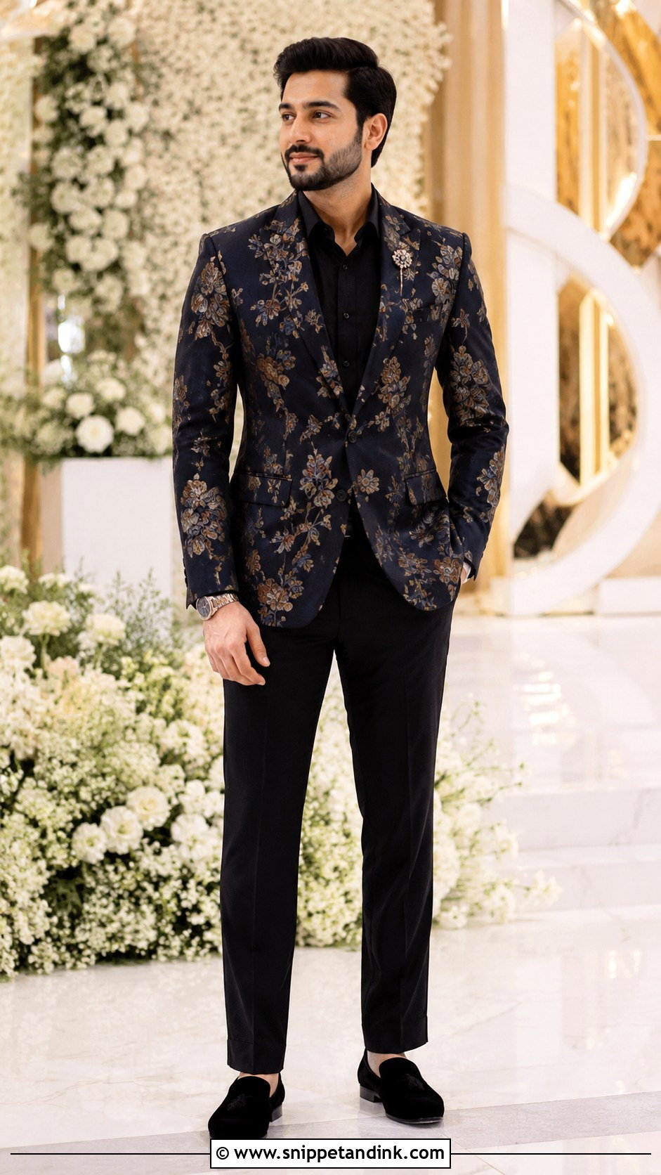 Brother of the Bride Floral Jacket Outfit - Snippet and Ink - 20 Brother of Bride Outfit Ideas