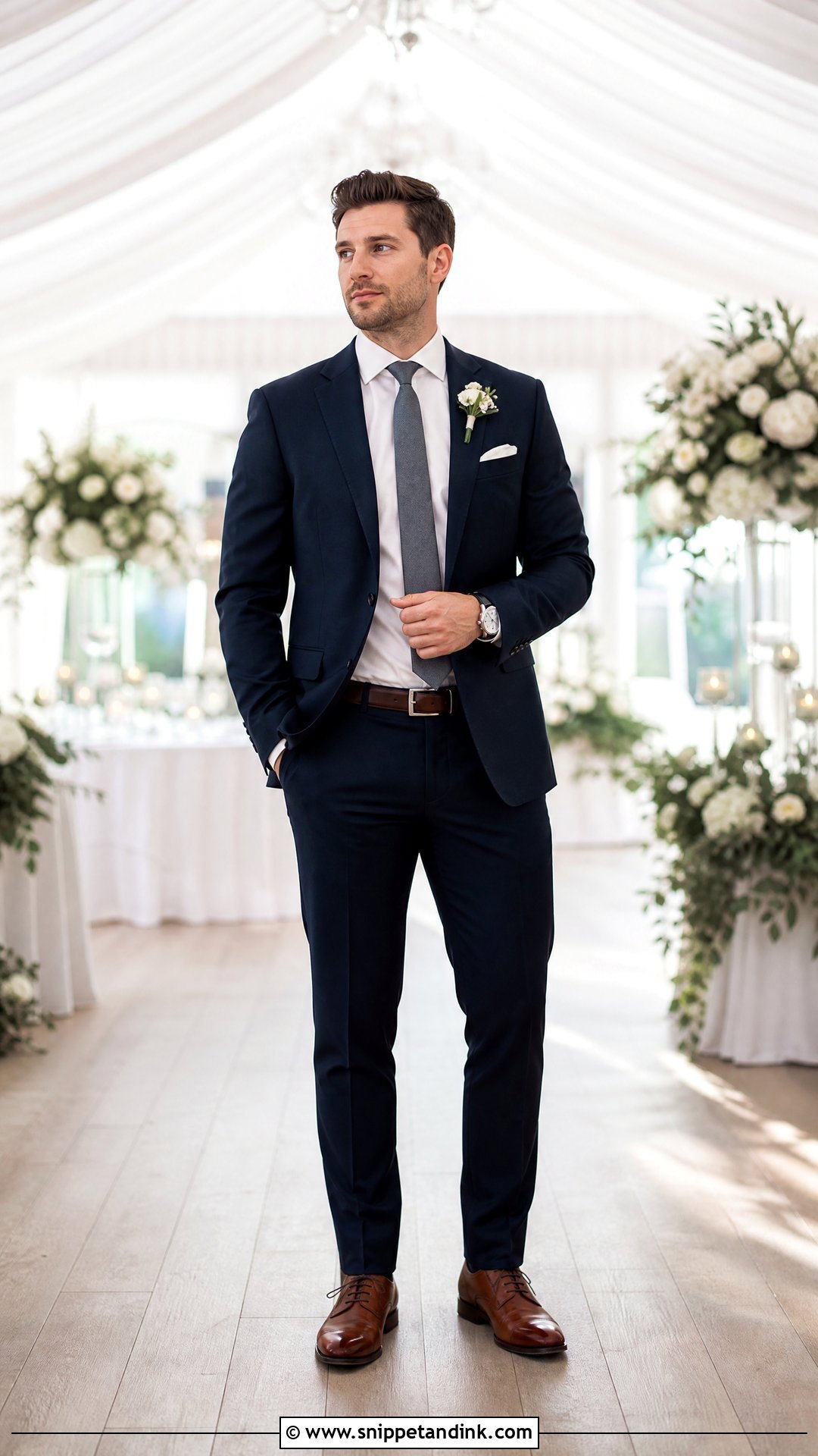 Brother of the Bride Navy Blue Suit Outfit - Snippet and Ink - 20 Brother of Bride Outfit Ideas