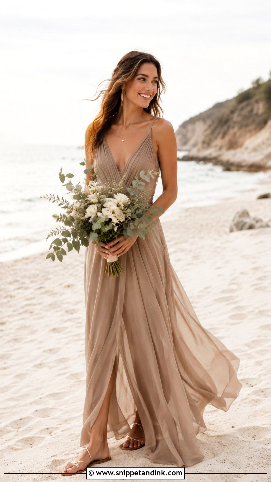 Brown Beach Wedding Dress - Snippet and Ink - 30 Brown Wedding Dress Ideas