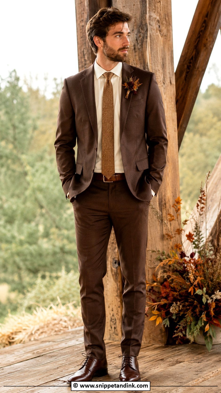 Brown Hochzeitsanzug With Cream Shirt - Snippet and Ink - 25 Hochzeitsanzug Ideas